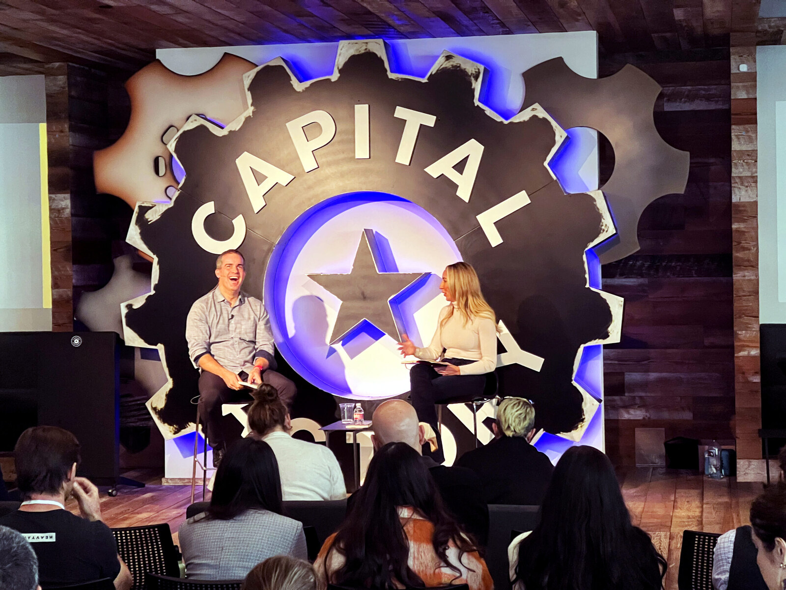 James Benham on stage at Capital Factory